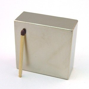 magnet-shop Quadermagnet 50,0 x 50,0 x 20,0 mm N40 Nickel - hält 70 kg, Neodym Supermagnet Powermagn