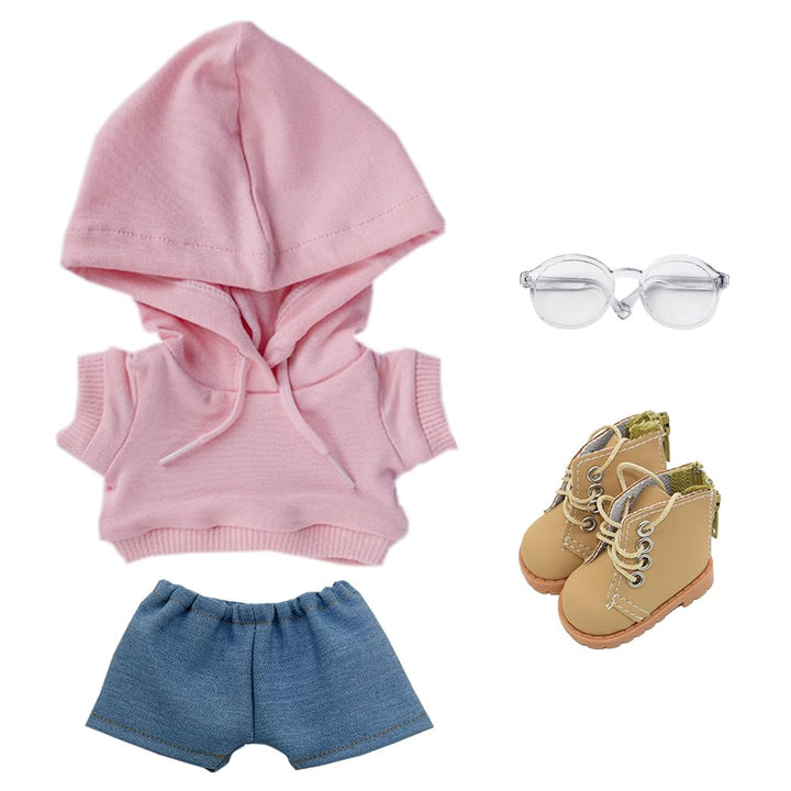 niannyyhouse Lose, solide Kapuzenpullover, Jeans, Brille, hohe Lederschuhe, 10 cm, 15 cm, 20 cm, Plü