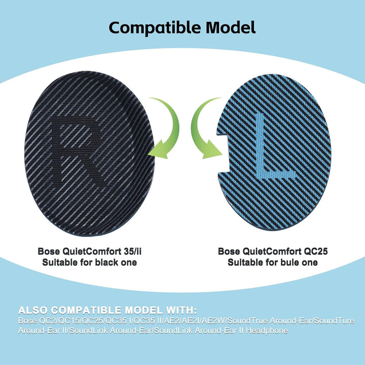 Cooling-Gel QuietComfort 35 / QC35 ii Ersatz-Ohrpolster für Bose Kopfhörer Cusion, Kompatibel mit Bo