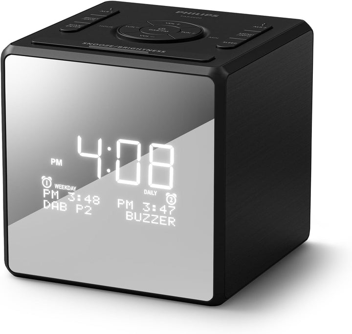 Philips TAR4600 Dual Alarm DAB/FM Radiowecker mit USB-C-Ladeanschluss