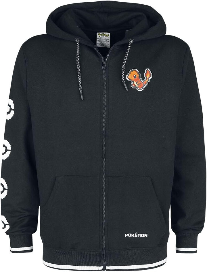 Pokémon Charmander Männer Kapuzenjacke schwarz M 60% Baumwolle, 40% Polyester Gaming