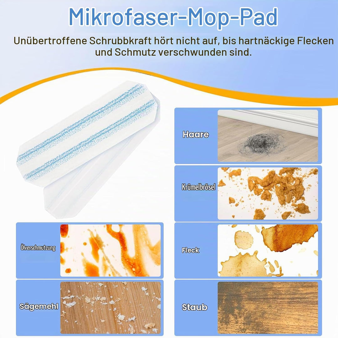 6 Stück für Vileda H2PrO Bodenwischer Ersatzbezug, Maschinenwaschbar, Kompatibel mit Vileda H2Pro &amp;