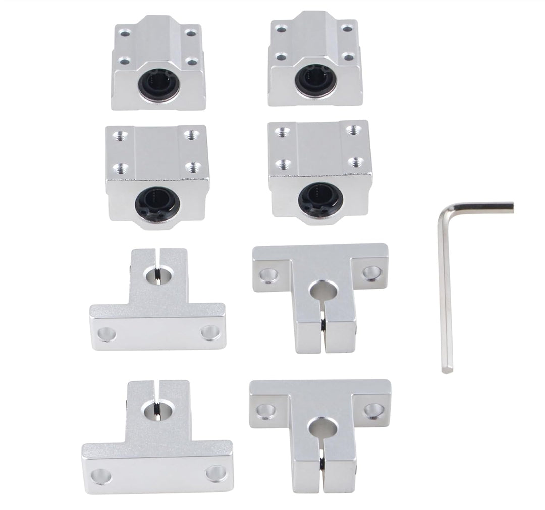 CNCMANS 4Stück 350mm Linearwelle Ø8mm Linearführung 350mm Linearführungen Präzisionswelle mit 8Stück