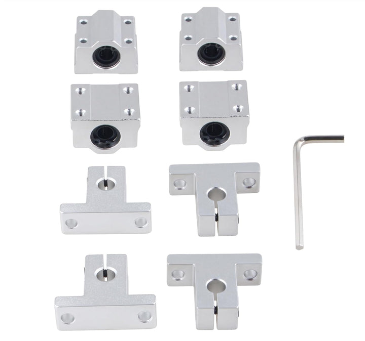 CNCMANS 4Stück 350mm Linearwelle Ø8mm Linearführung 350mm Linearführungen Präzisionswelle mit 8Stück