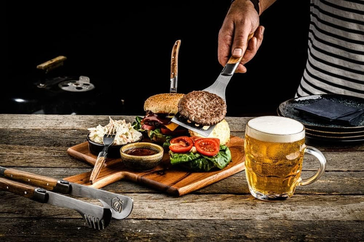 Laguiole Style de Vie Grillzubehör Set Luxury Line, 2-teilig, Olivenholz