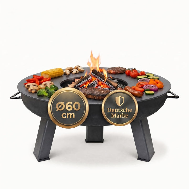 SOUK ONE Plancha Ø 60 cm Feuerring Feuerplatte Grillring für Feuerschale, Feuertonne - Grillplatte a