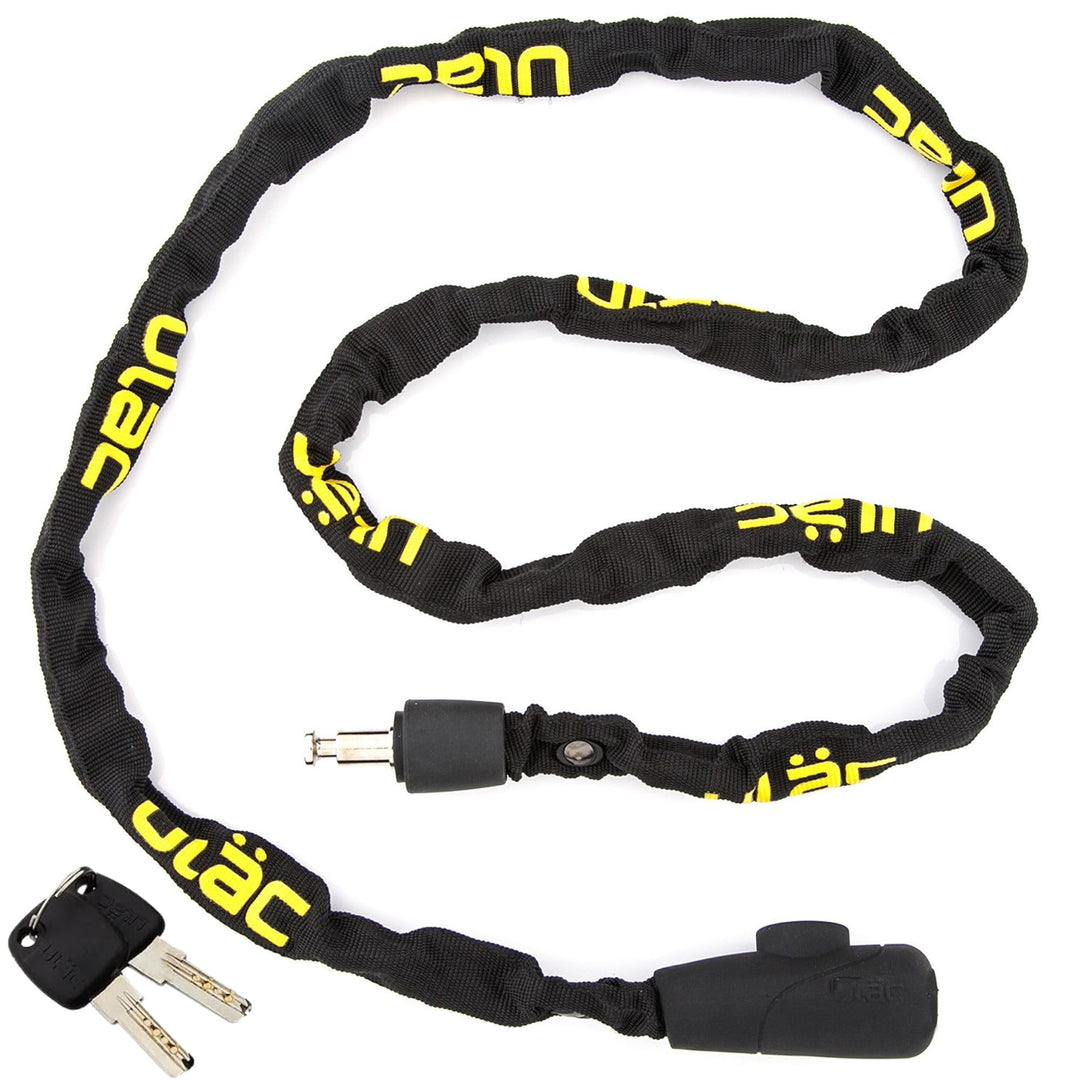 Vorhängeschloss Python Supreme | Kette 4 mm Diebstahlsicherung 120 cm | gehärteter Stahl und Nylon |