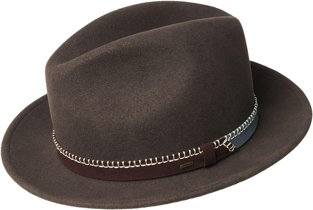 Bailey 1922 Acker Fedora Litefelt Hut Wollhut Wollfilzhut Regenhut Outdoorhut (L (58-59 cm) - braun)