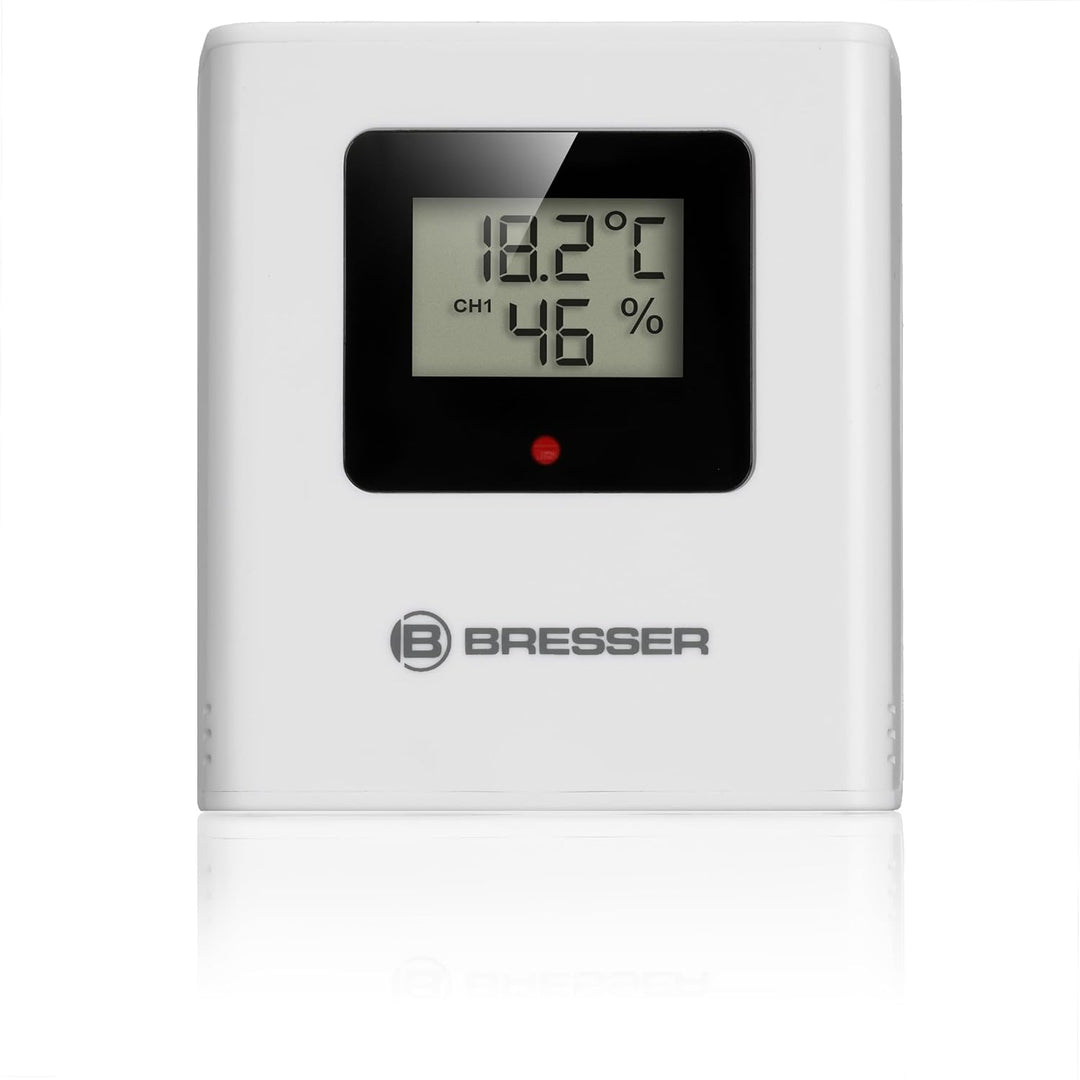 Bresser Farbwetterstation 3 Aussensensoren Temperatur Luftfeuchtigkeit Wettervorhersage Uhr Wecker 8