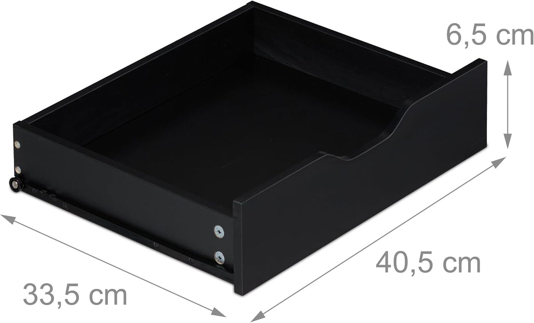Relaxdays Rollcontainer, 5 Schubladen, HxBxT: 66,5 x 48 x 39,5 cm, Büroschrank, Aktenschrank mit Rol