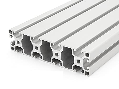 Profilo in alluminio 40 x 160 L, tipo I, scanalatura 8 (leggera), argento anodizzato, profilo in all