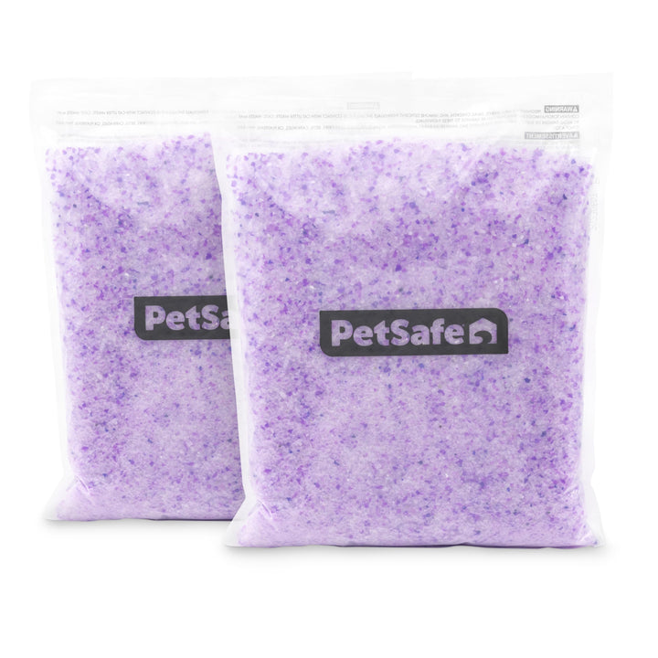 PetSafe ScoopFree Premium Silikat-Katzenstreu mit Lavendelduft, Doppelpack, hervorragende Geruchskon