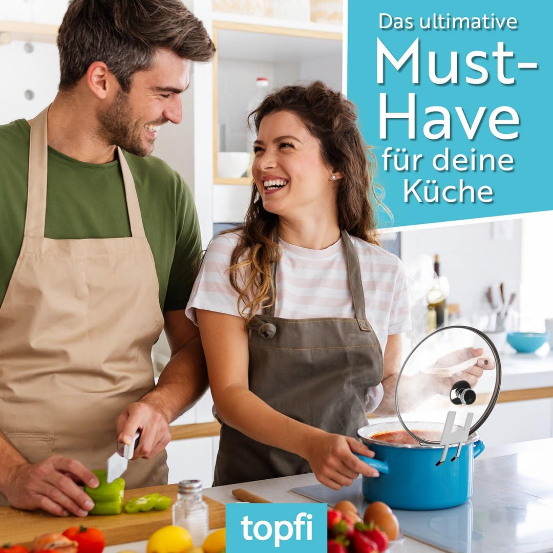 topfi® Topfdeckelhalter für Töpfe & Pfannen 2er Set | Der Küchenhelfer für eine freie & saubere Arbe