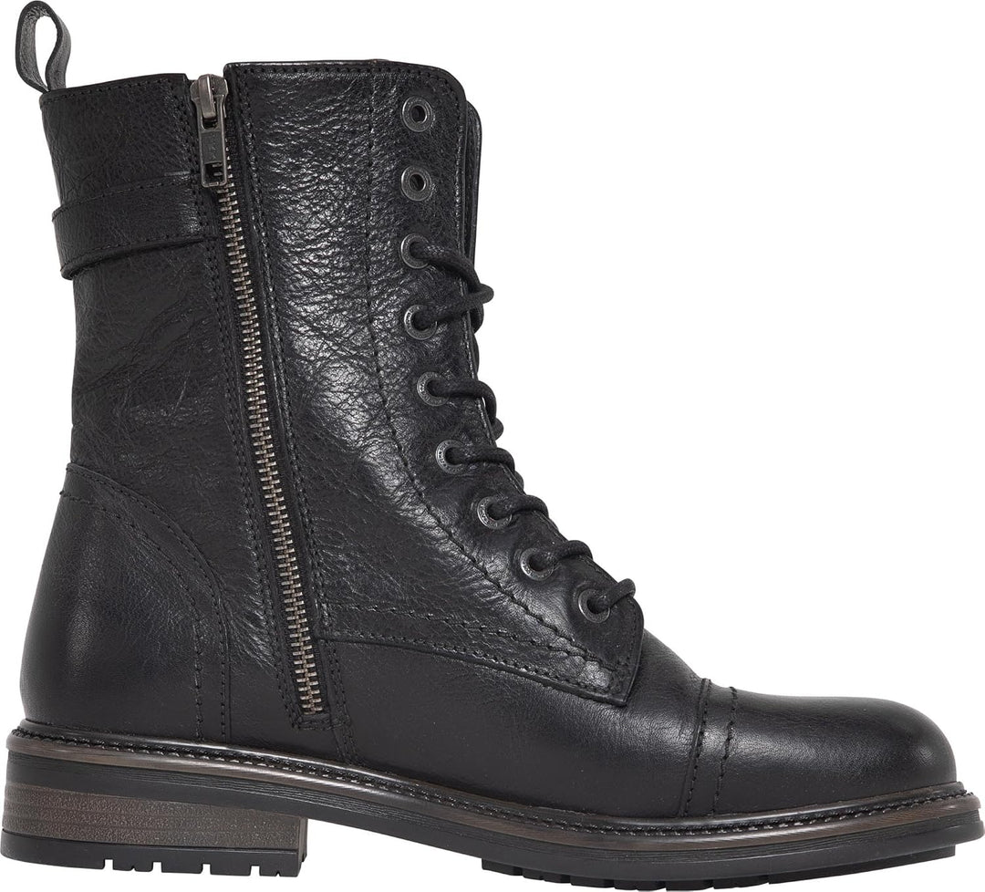 John Doe - Jackie Damen High Heel Motorradstiefel Schwarz Schwarz 38 | Leder Schwarz 38 EU, Schwarz