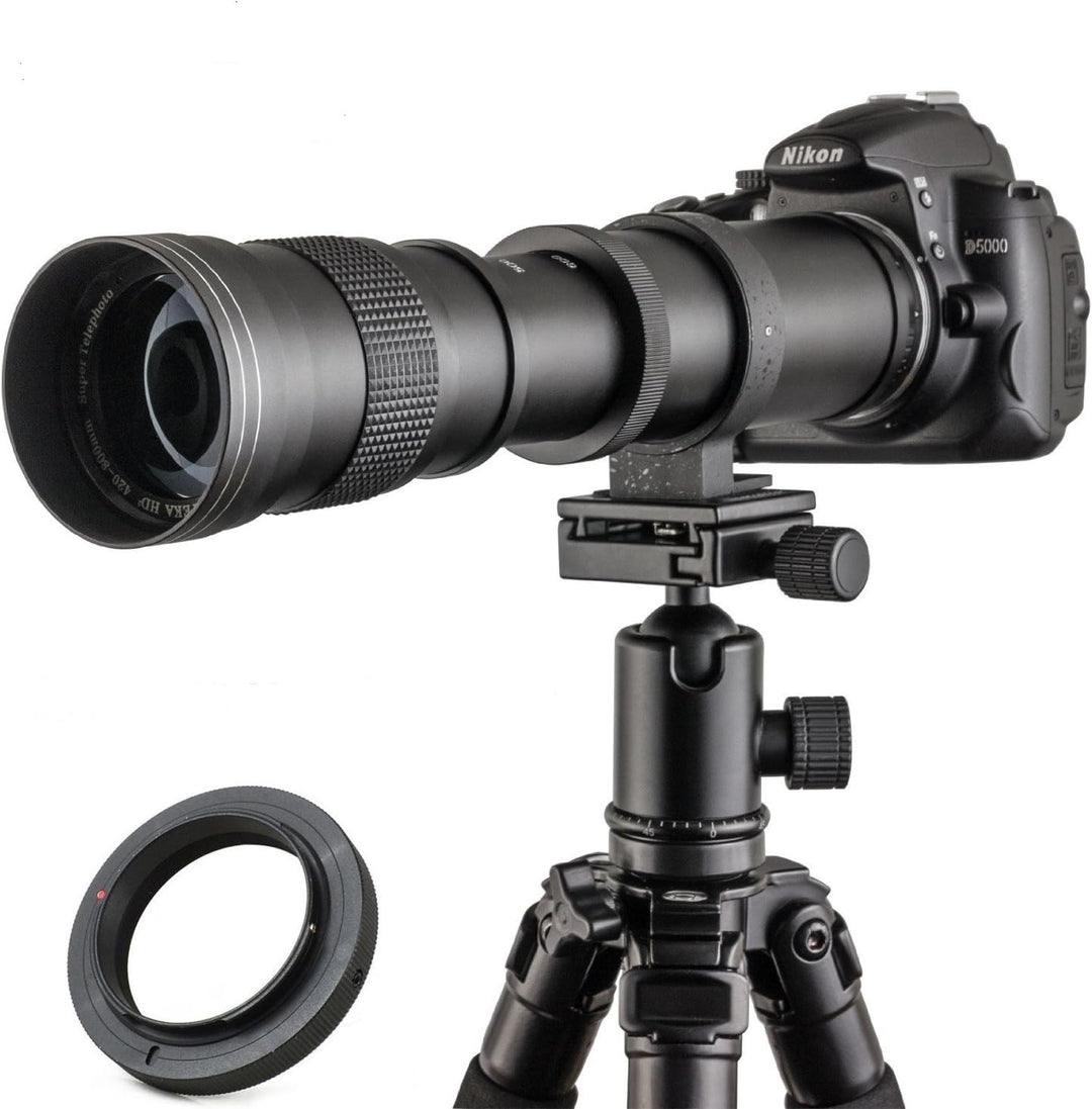 JINTU 420-1600mm f/8.3 HD-Tele Zoom Teleobjektiv für Nikon Digitale SLR Kameras D5600 D5500 D5200 D5