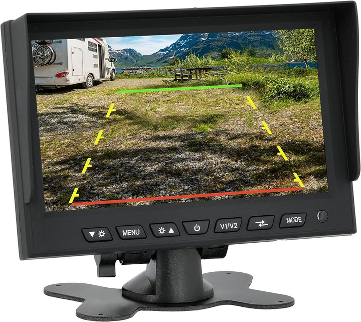 VSG24 13114 – 7“ Profi Transporter Rückfahrmonitor, TFT Monitor inkl. Zubehör, e-Zulassung, Distanzl