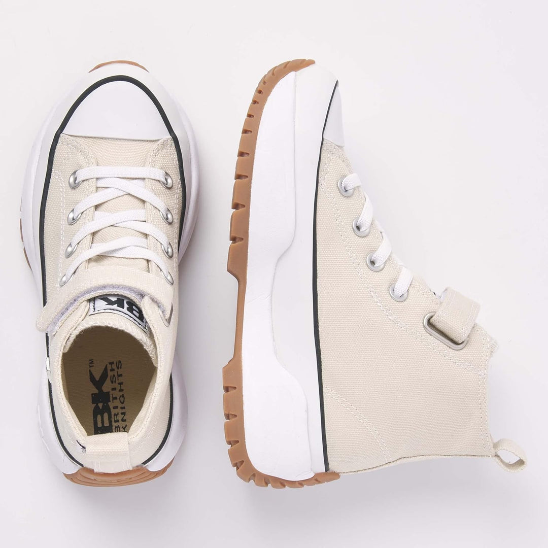 British Knights Mädchen Kaya Mid Fly Sneaker 31 EU Beige, 31 EU Beige