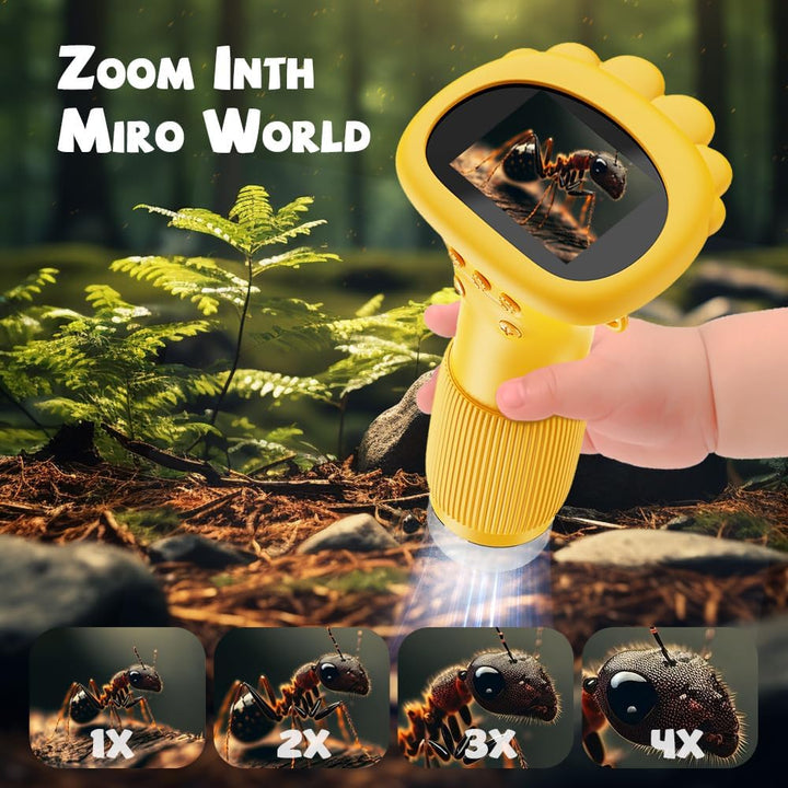 Mikroskop Handy für Kinder, Prabensei 2,0-Zoll 1000X KinderMikroskop, USB Mikroskop mit 8 einstellba