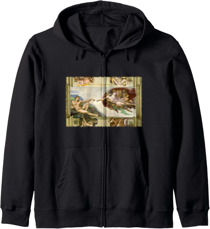 Die Erschaffung Adams durch Michelangelo Kapuzenjacke