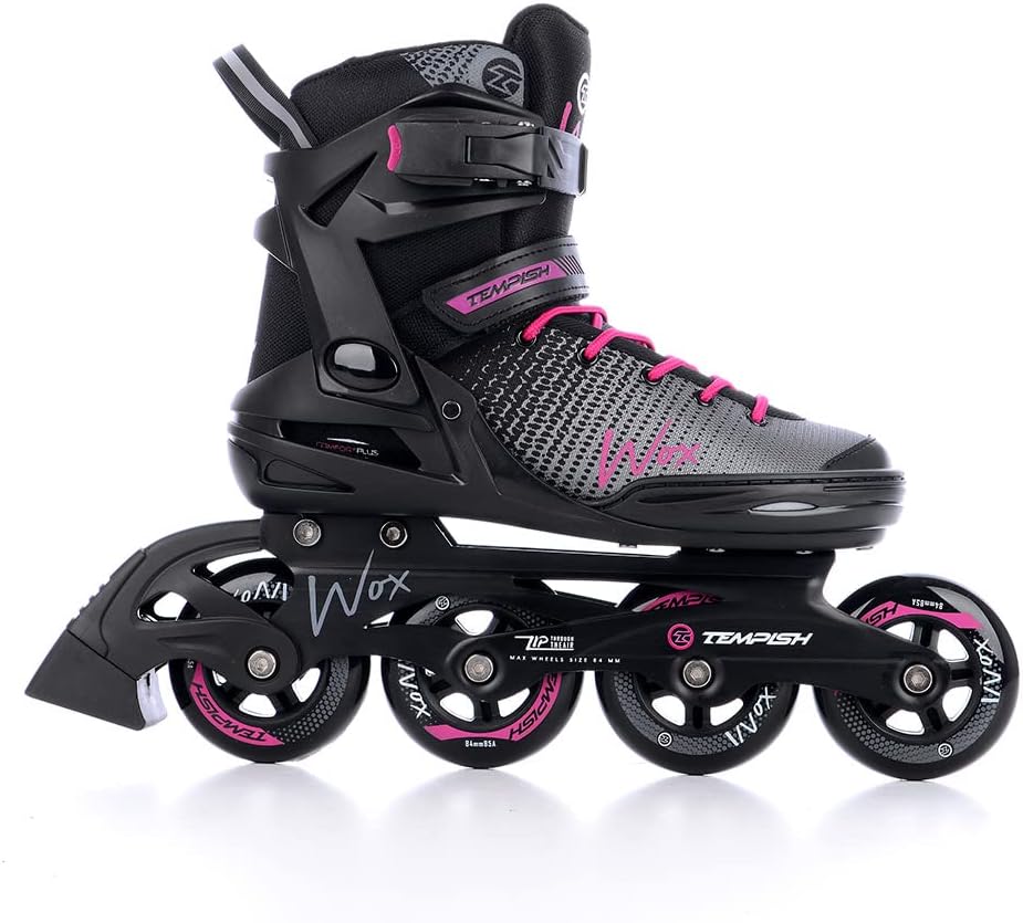TEMPISH Damen Wox Lady Inline Skates, 38 Schwarz/Grau/Rasperry