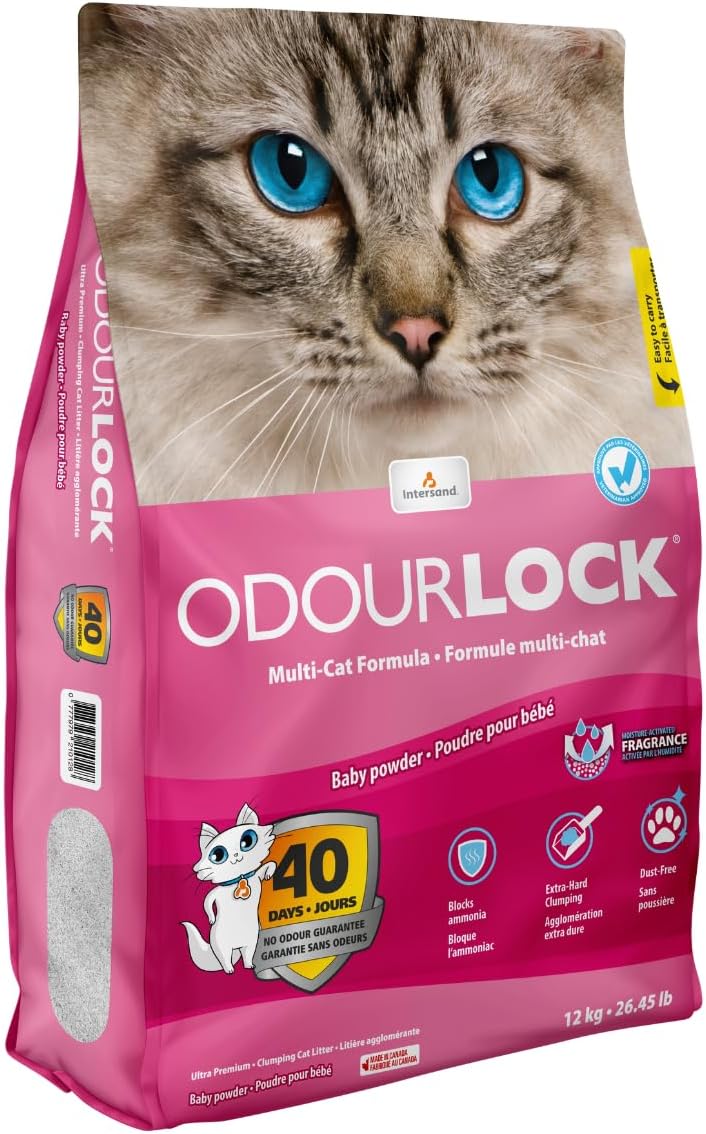 Intersand - Catlitter Odour Lock Baby Powder 12 kg - (77797921012)