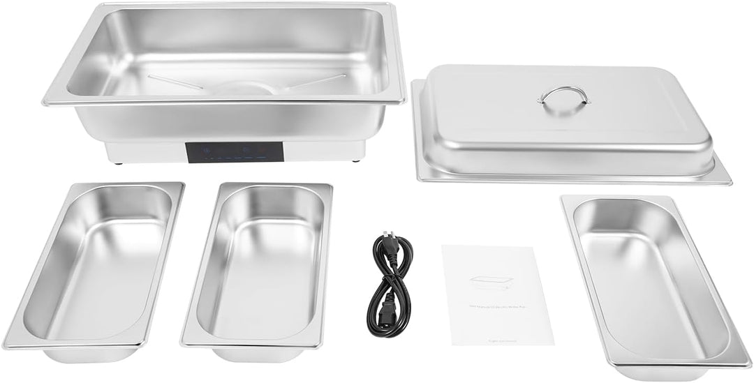 600W Chafing Dish Elektrisch Buffetwärmer Elektrisch Warmhaltebehälter Essen Wärmebehälter für Speis