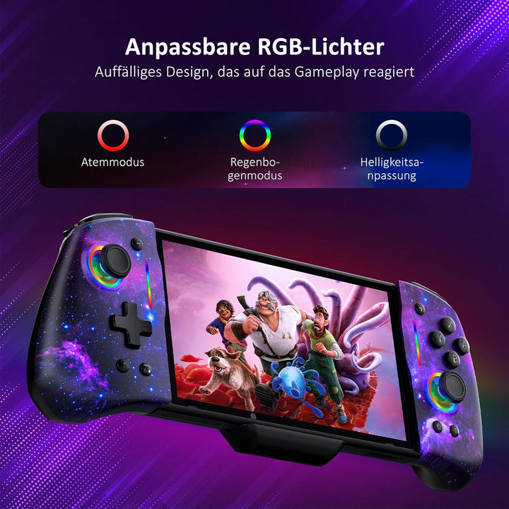 NexiGo Hall Effect Gripcon (Kein Drift, Keine Todeszone) mit Hall-Sensor-Joystick für Switch/Switch