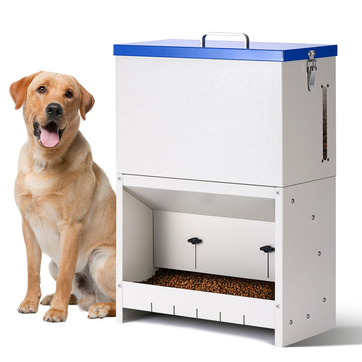 Automatischer Hundefütter für grosse Hunde im Freien 10kg Hundefütterspender Verzinkte Fütterung Met
