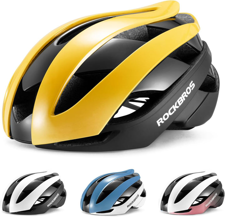 ROCKBROS Fahrradhelm Rennradhelm Leichter Radhelm M/L 55-61 cm Verstellbarer Allround-Helm Belüftung