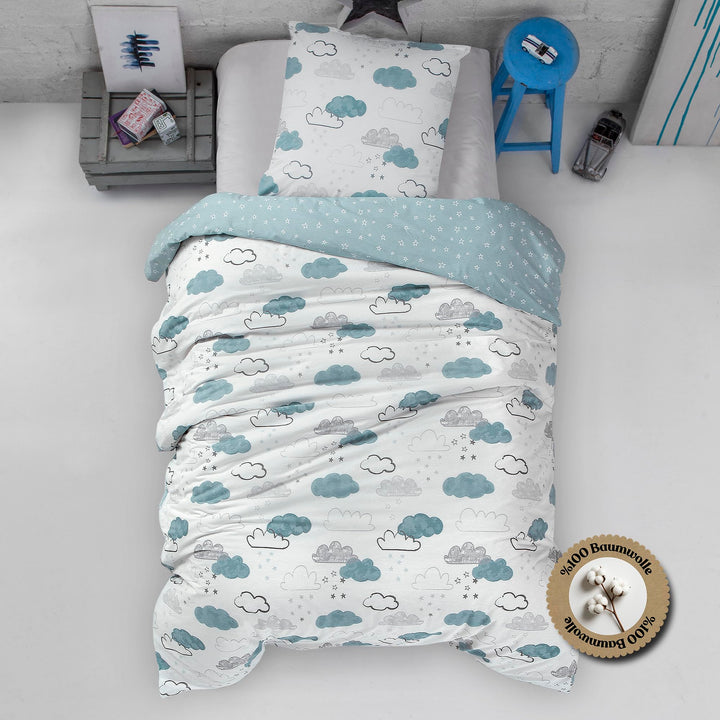 nordqueen Baby&Kinderbettwäsche 100% Baumwolle Bettbezug aus Atmungsaktive, Weiche und Angenehme Sch