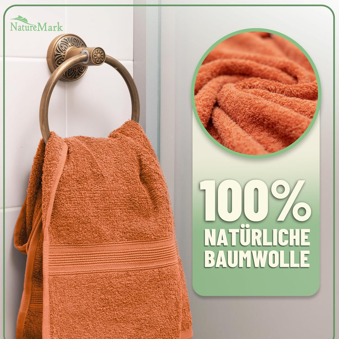 GREEN MARK Textilien 10 TLG. FROTTIER Handtuch-Set mit verschiedenen Grössen 4X Handtücher, 2X Dusch