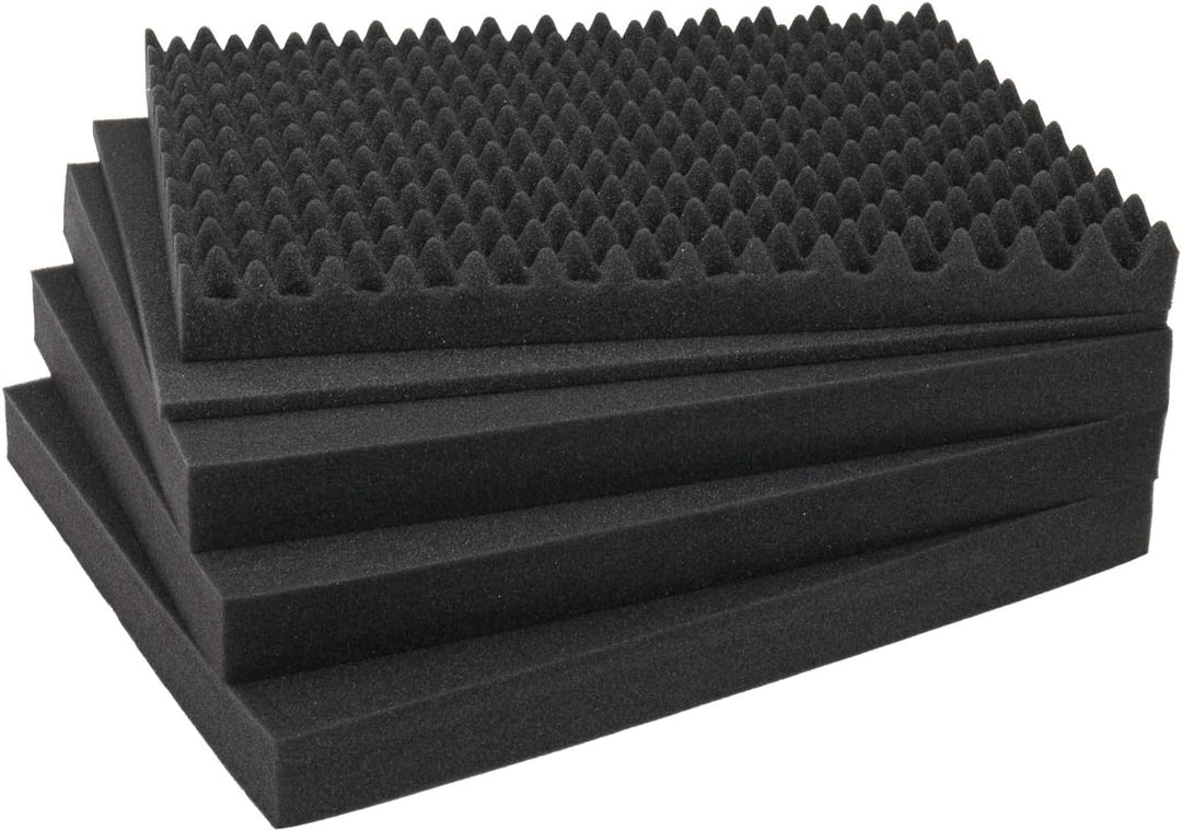 HMF ODR100 Koffereinlagen mit Rasterschaumstoff für Outdoor-Fotokoffer | 5er Set | 51 x 35 cm, 51 x