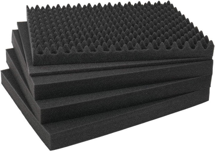 HMF ODR100 Koffereinlagen mit Rasterschaumstoff für Outdoor-Fotokoffer | 5er Set | 51 x 35 cm, 51 x