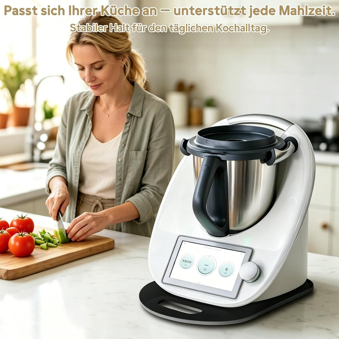 Ohano Gleitbrett für Thermomix TM6/TM5 Leicht Gleitendes,Brett für Thermomix mit Rollen, Acryl Rollb