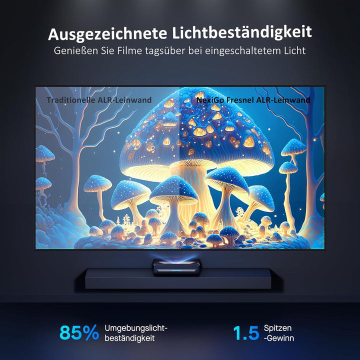 NexiGo 100-Inch Fresnel Projector Screen for Bright Day Light Use, 85% Ambient Light Rejecting ALR P