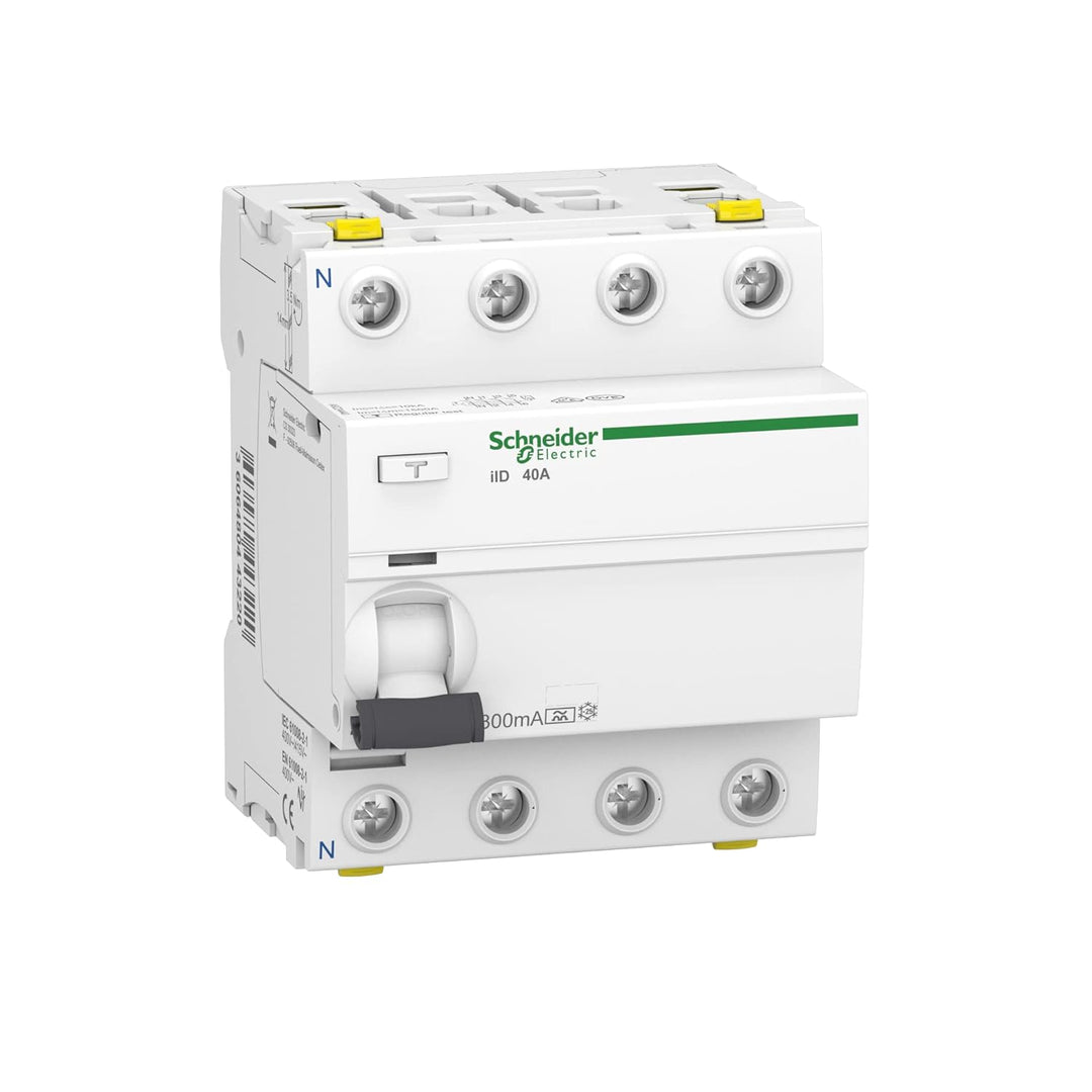 Schneider Electric A9Z24440 Fehlerstrom-Schutzschalter iID, 4P, 40A, 300mA, Typ A, bunt, 40 Ampere,