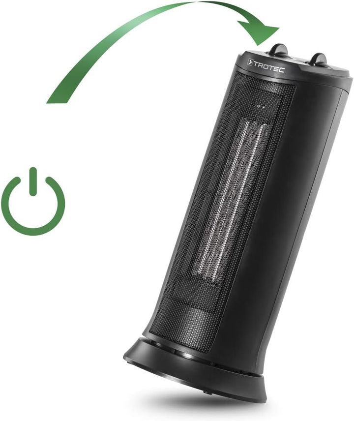TROTEC Keramik Heizlüfter TFC 19 E – Heizleistung 1200 W / 2000 W – Heizung mit Thermostat, Raumgrös