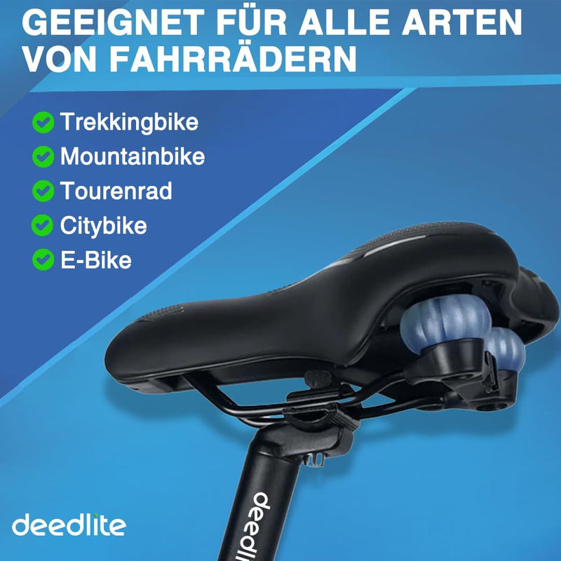 Bike Sattel Premium Universal Cloud Plus Fahrradsattel Bequem Weich Memory Schaum Radsattel Cityrads