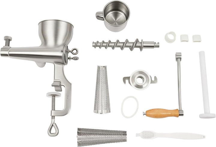 Weizengras Entsafter, Manuelle Saftpresse aus Edelstahl 304 mit Holzgriff, robuste Hand-Entsafter Sa