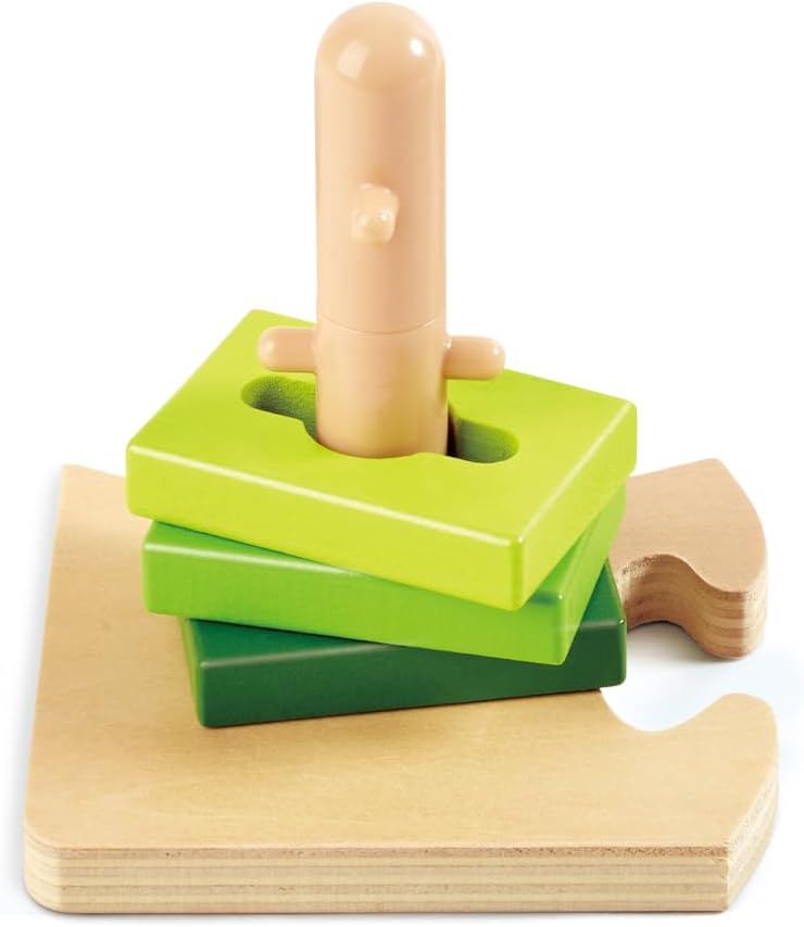 Hape Kreatives Steckpuzzle von Hape | Holz Stapelspiel Problemlösungspuzzle für Kleinkinder, Stapels