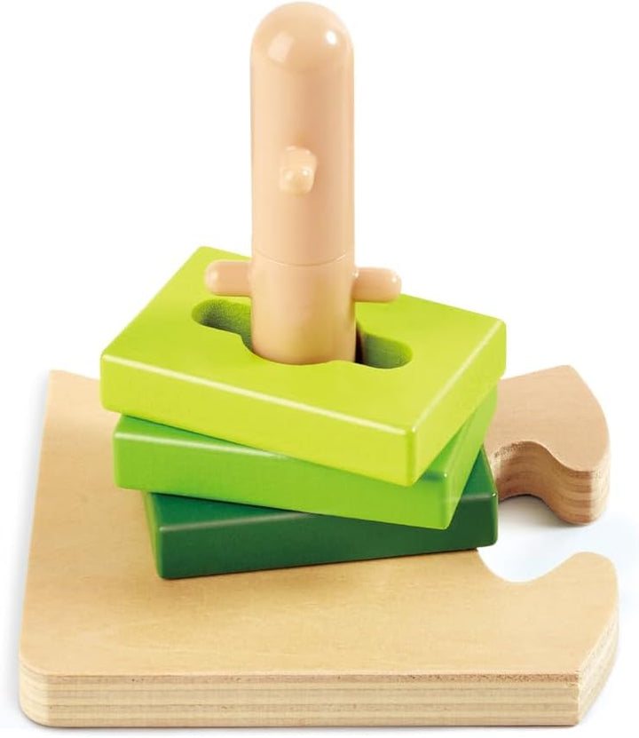 Hape Kreatives Steckpuzzle von Hape | Holz Stapelspiel Problemlösungspuzzle für Kleinkinder, Stapels