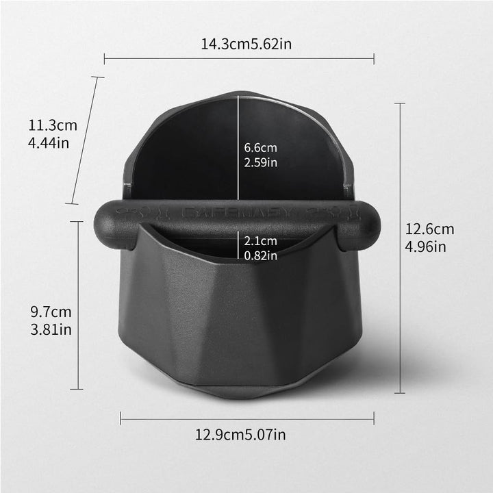 CAFEMASY Abklopfbehälter für Siebträgermaschine Barista Kaffee Zubehör Einzigartiges Design Rautenfö