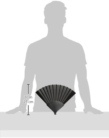 eBuyGB Handheld Pretty Fan – Wedding Favour und Zubehör, plastik, Schwarz , 25.4 x 14.81 x 5.21 cm,
