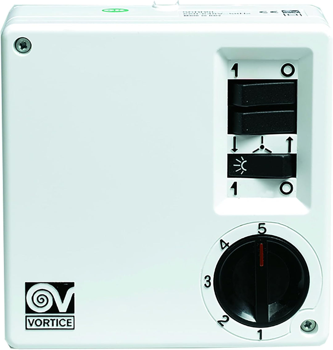 Vortice SCRR5L Weiss - Ventilatorgeschwindigkeitsregler (Weiss, Knöpfe, Drehregler, 220-240, 100 W,