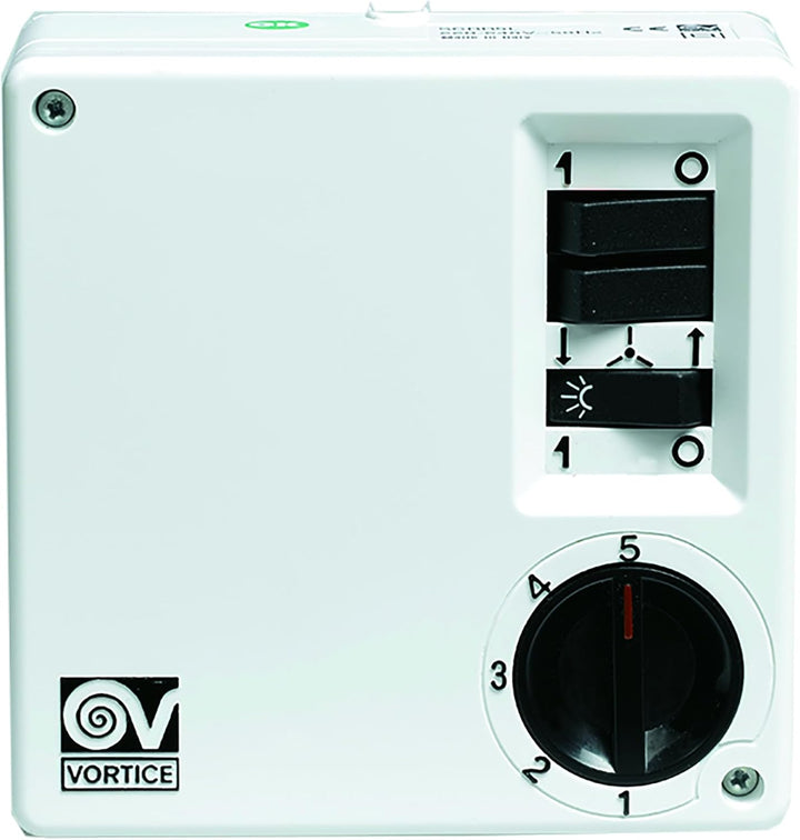 Vortice SCRR5L Weiss - Ventilatorgeschwindigkeitsregler (Weiss, Knöpfe, Drehregler, 220-240, 100 W,