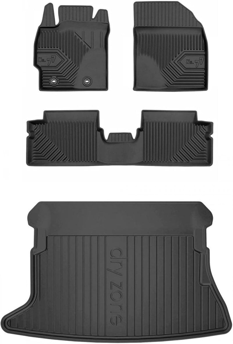 Satz Fussmatten und Gummimatte für Toyota Auris I 2006-2012