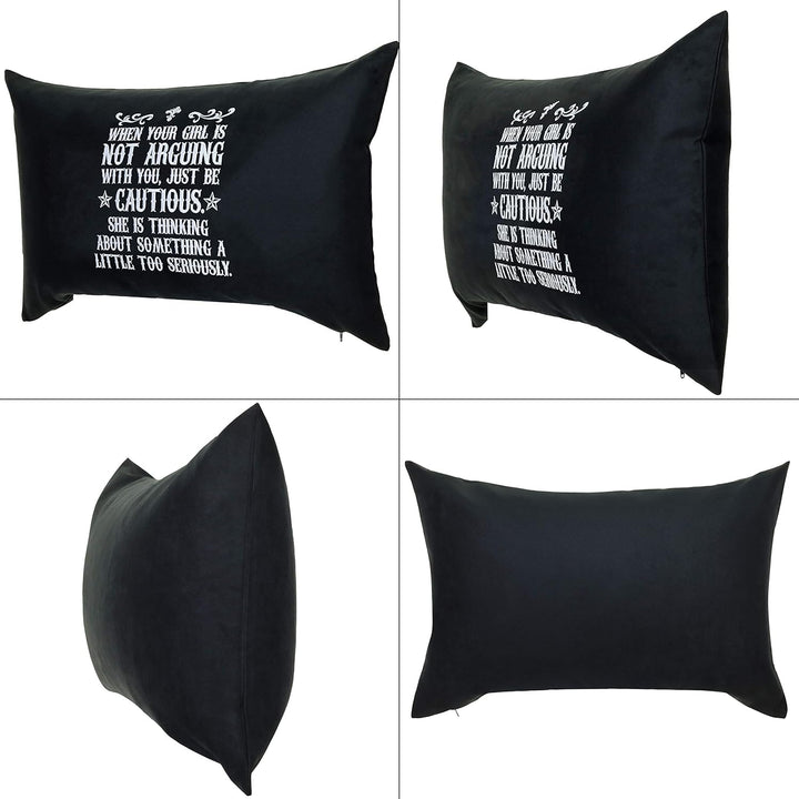 EXPRESS-STICKEREI Lustiges Kissen mit Füllung | Dekokissen mit lustigem Spruch für Freundin/Frau Zie