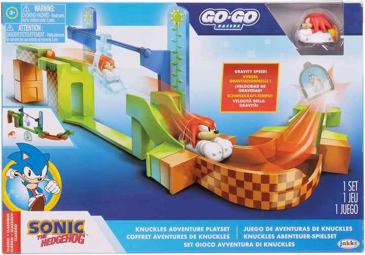Sonic The Hedgehog Go Go Racers Spielset Knuckles Adventure Fun Track und High Speed Launcher