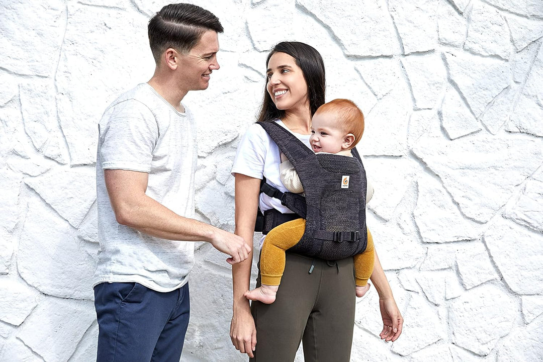 Ergobaby Aerloom Babytrage für Neugeborene bis zum Kleinkind, 3-Positionen Ergonomische Babybauchtra