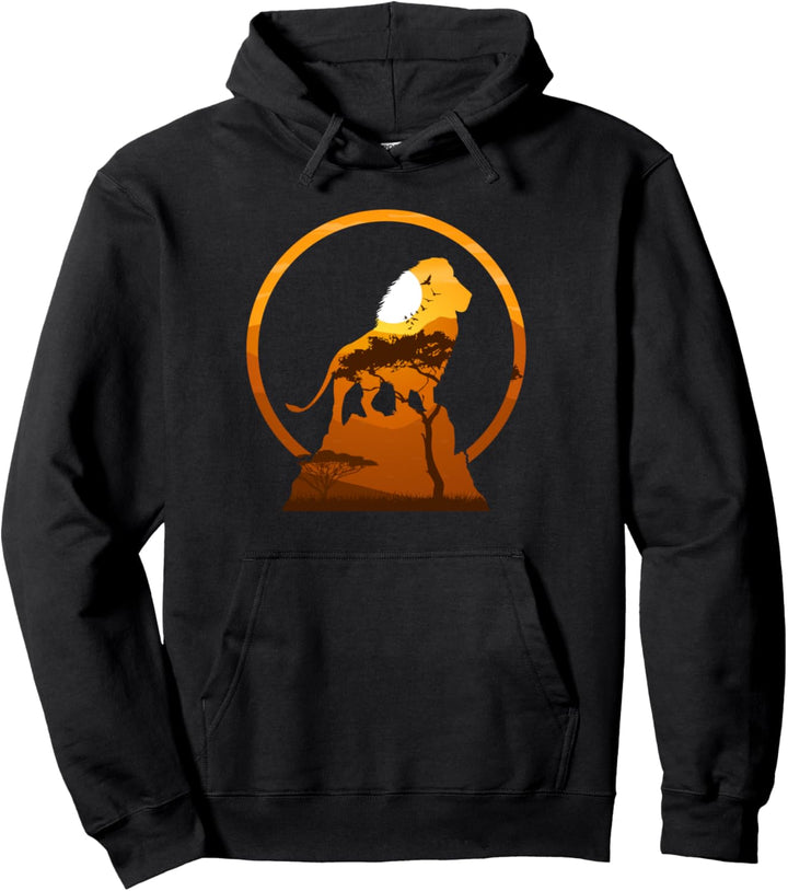 Löwensafari Tour Wildlife Tier König Afrika Sonnenuntergang Pullover Hoodie
